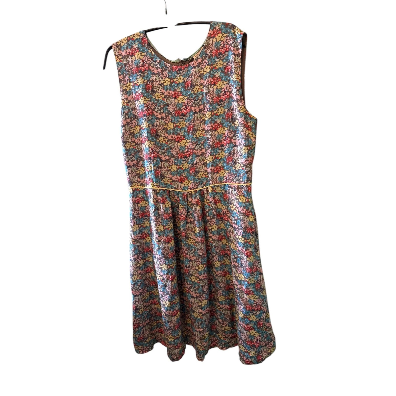 Floral Sleeveless A-Line Dress In Multi-Color
